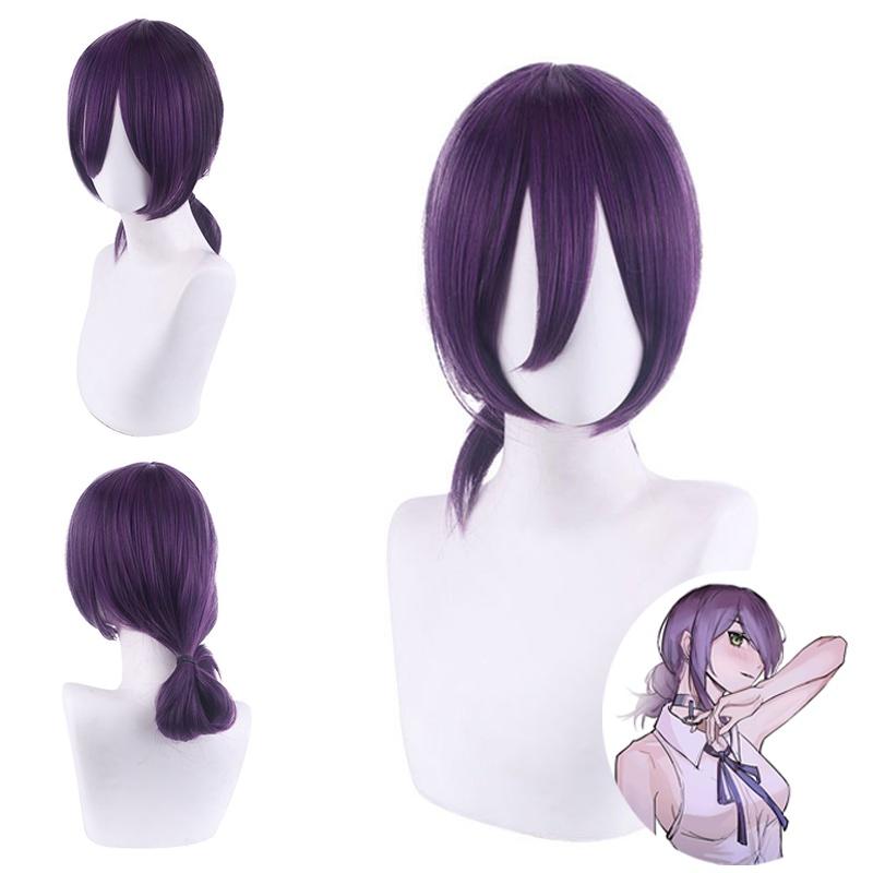 Chainsaw Man Reze Cosplay Wig Horsetail Halloween Party Role Play Props 130 Degrees Heat Resistant