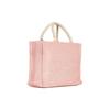 Marni Retro Woven Design Brand Letter Print Cotton Polyester Blend Tote Bag Women Bags Light-Pink SHMP0077U0P386000C09