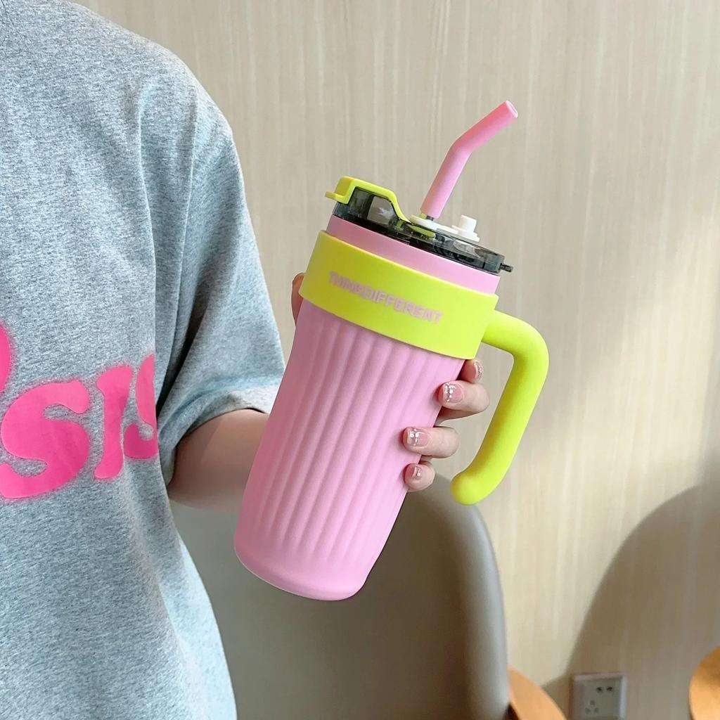 860 мл кофейная чашка термос для воды с соломинкой из нержавеющей стали автомобильная термокружка сохраняет холод и тепло термос