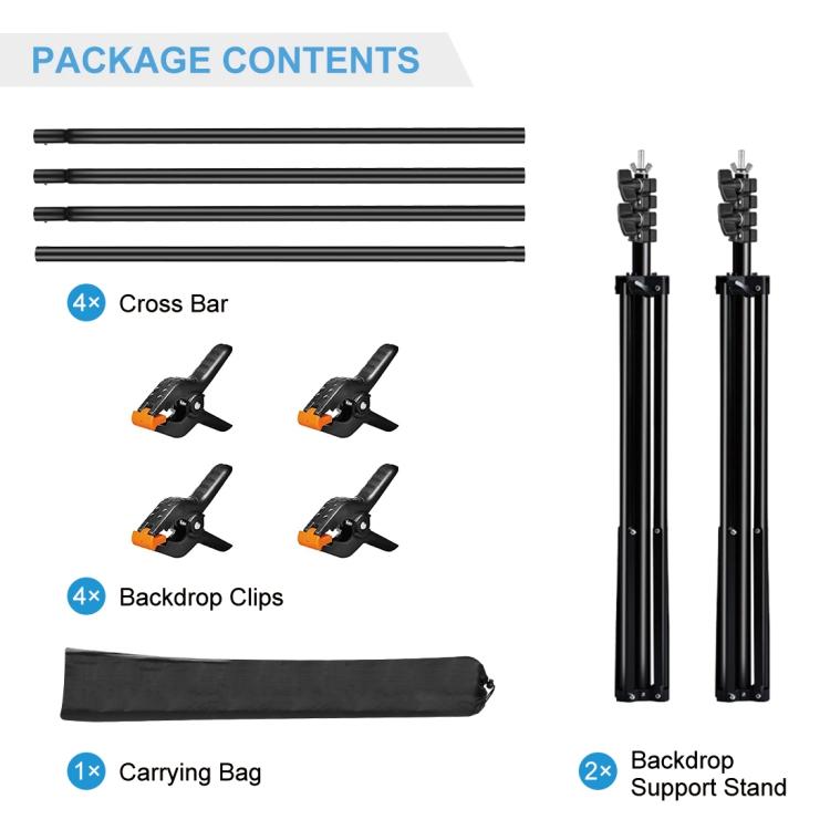 2 x 3 м фоновая подставка для фотостудии, перекладина, кронштейн для фона