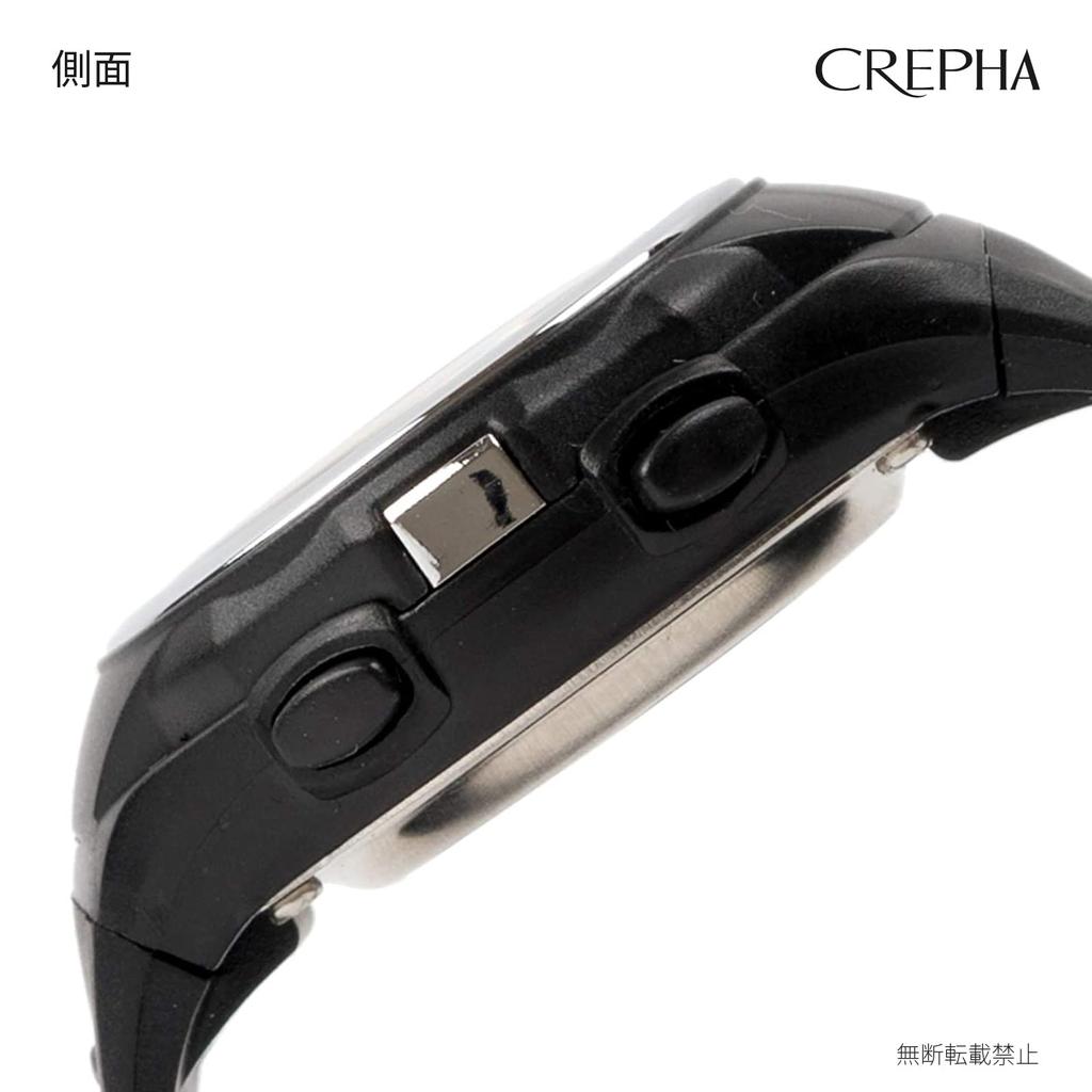 CREPHA Цифровые Водонепроницаемые до 5 АТМ Большие Уретановые Спортивные Наручные Часы T-SPORTS, Многофункциональные, Секундомер, Дисплей, Ремешок, Черный, Мужские, Спортивные,