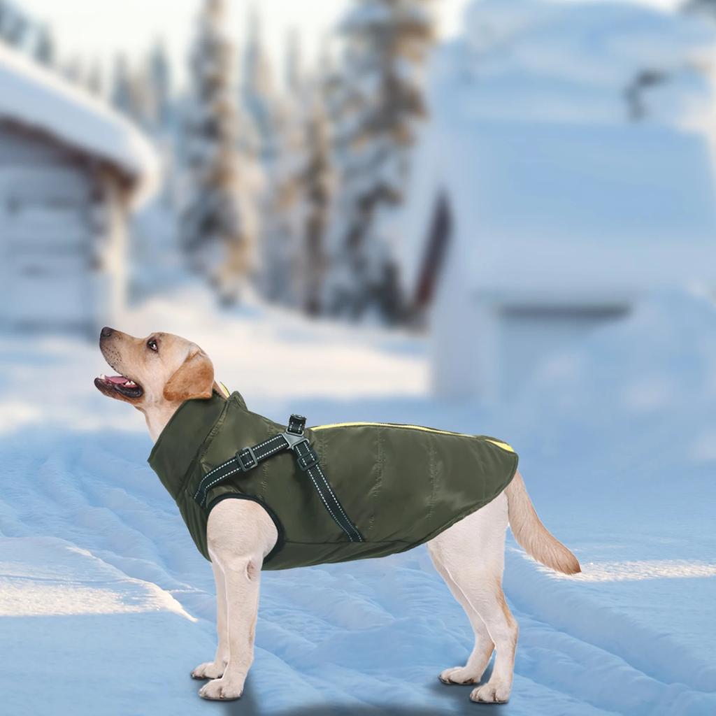 Dog Cotton Coat Thickened Dog Cotton Coat Chest and Back Integrated Cotton Vest Winter Dog Clothes