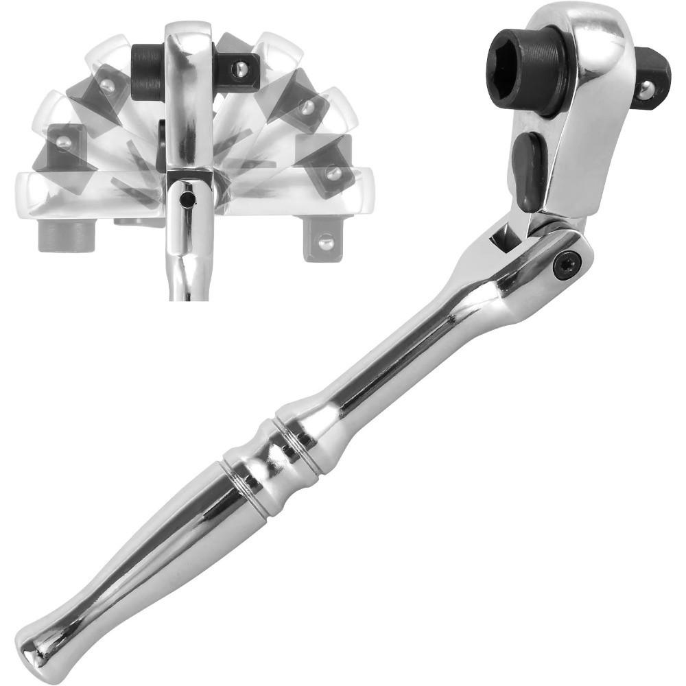 Metal Quick Spanner Tool Round Handle Double Head Ratchet Durable Ratchet Wrench  Hand Tool