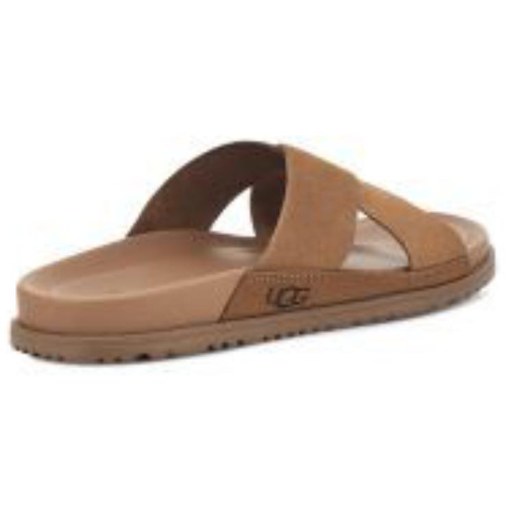UGG Мужские тапочки Wainscott из спилка коровьей кожи, цвет каштановый 1124902-CHE