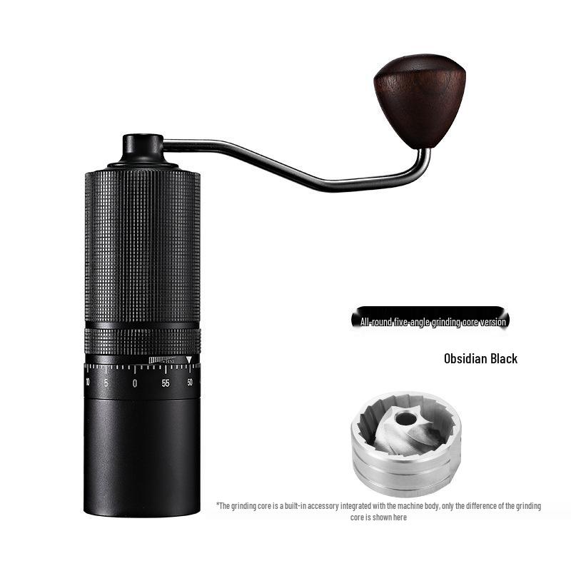 Stainless Steel Hand-Crank Coffee Grinder with External Adjustment for Italian Coffee