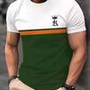 26. New popular casual and comfortable short-sleeve T-shirt, 3D printing technology, suitable for layering and outerwear, loose striped short-sleeve 