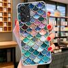 Чехол для телефона с узором чешуи рыбы и русалкой для Samsung Galaxy A12 A22 A32 A52 A72 A02S Чехол для телефона Note 20 Ultra 10 S10 Plus A51 A71 A