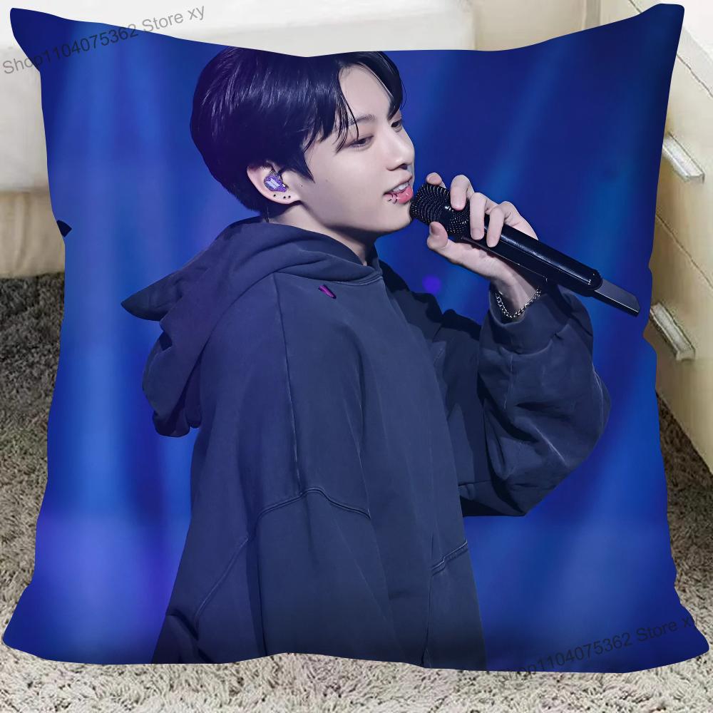 1 шт. Наволочка для подушки Singer J-Jungkook, Квадратная наволочка для подушки, Декор спальни, дивана, гостиной, Повседневная наволочка