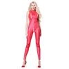 Women's Cosplay Clothes Zipper Leather Slim Skinny Jumpsuit Sexy Backless Bodysuit Patent Leather Bodysuit