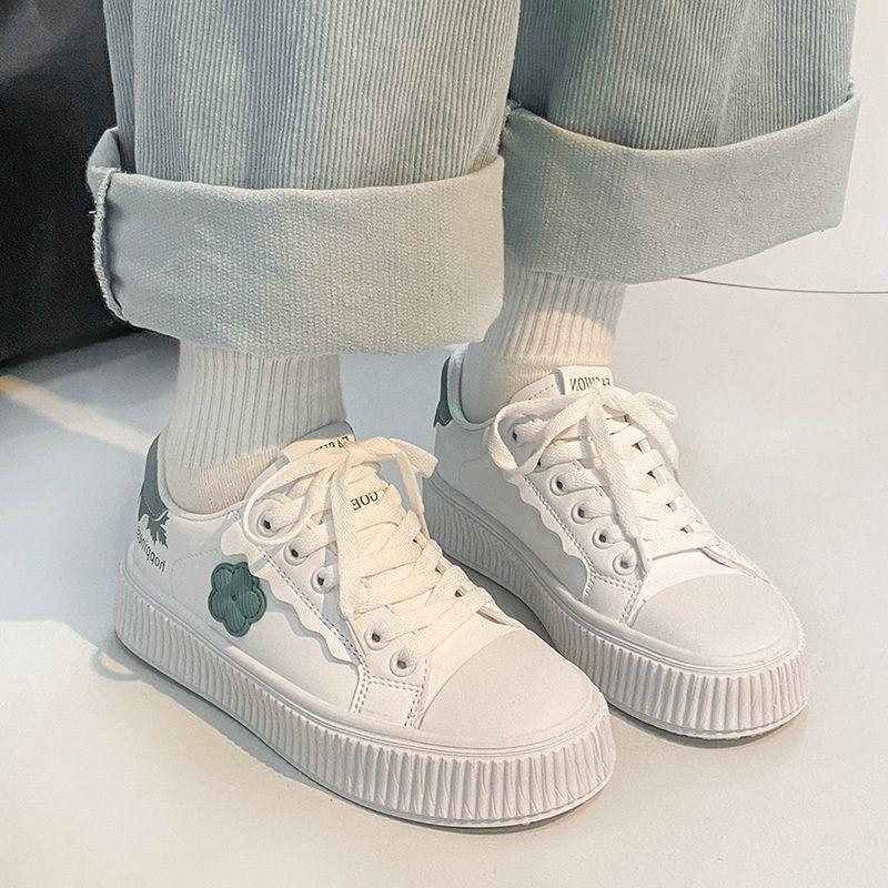 Модные милые симпатичные туфли с круглым носком и плоской подошвой на толстой подошве, кроссовки для отдыха, новый узор, модная обувь для женщин, Zapatos De Mujer