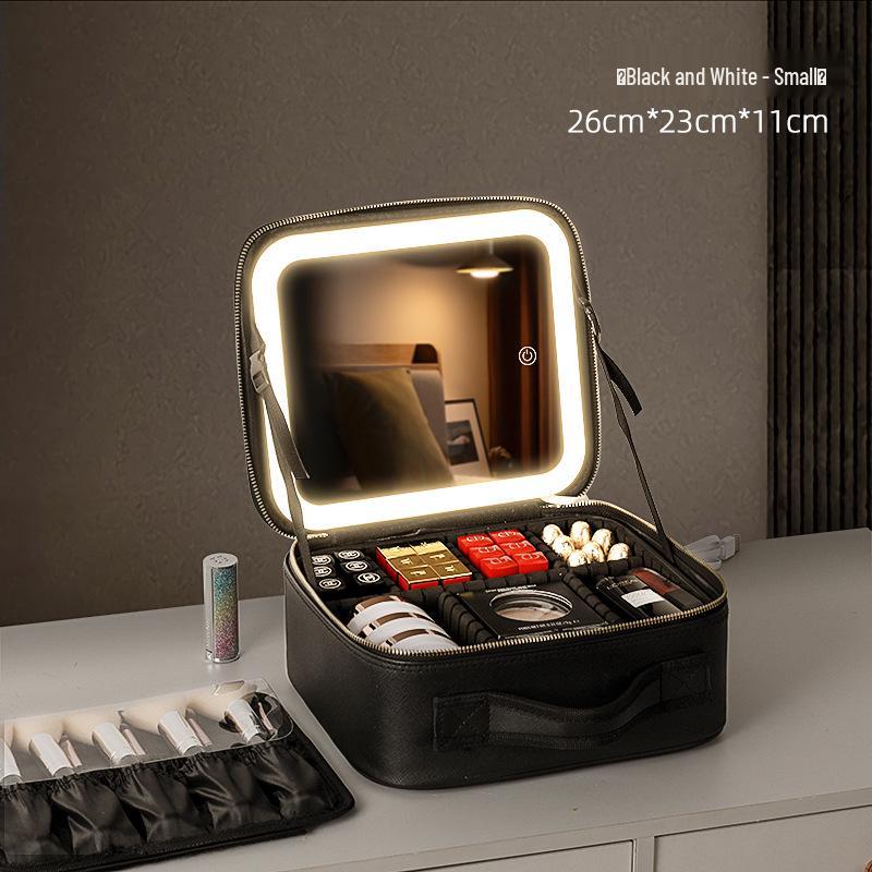 Portable LED Cosmetic Bag: Multifunctional, Large Capacity, Professional Makeup Organizer 2024.
