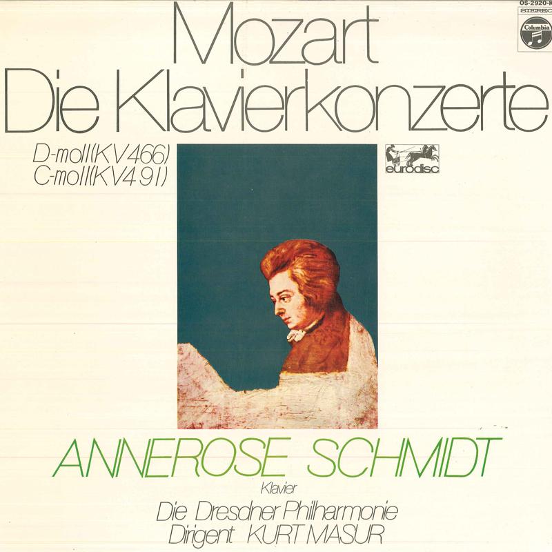 LP Record ANNEROSE SCHMIDT(KLAVIER)/KURT MASU - Mozart/Die Klavierkonzerte D-moll(K OS2920K EURODISC 1973 Japan Classical Used