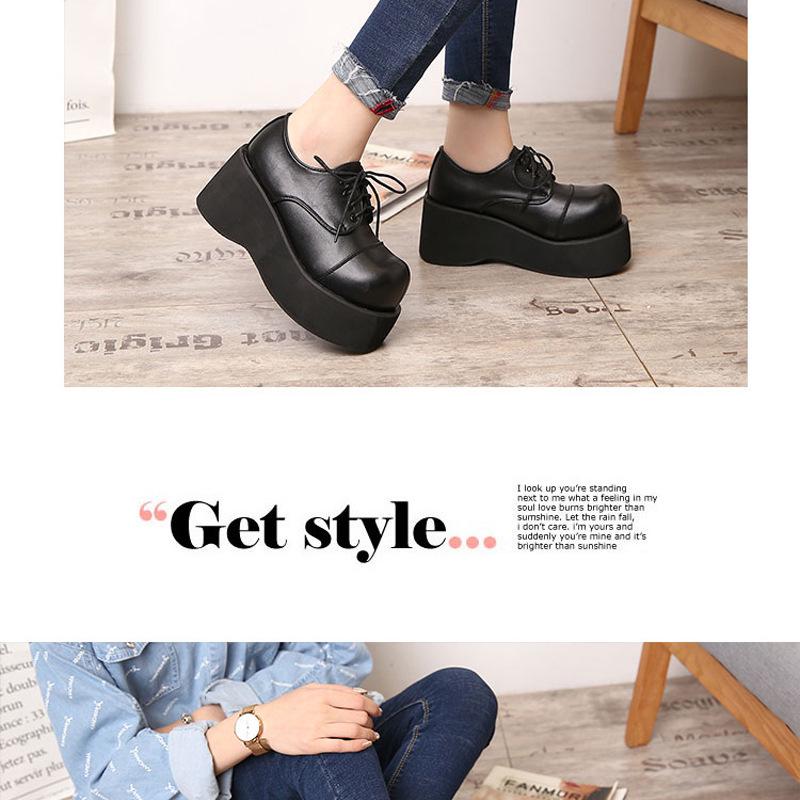 EMONIA женские туфли на платформе в европейском и американском стиле панк - Harajuku Loli Retro JK Style