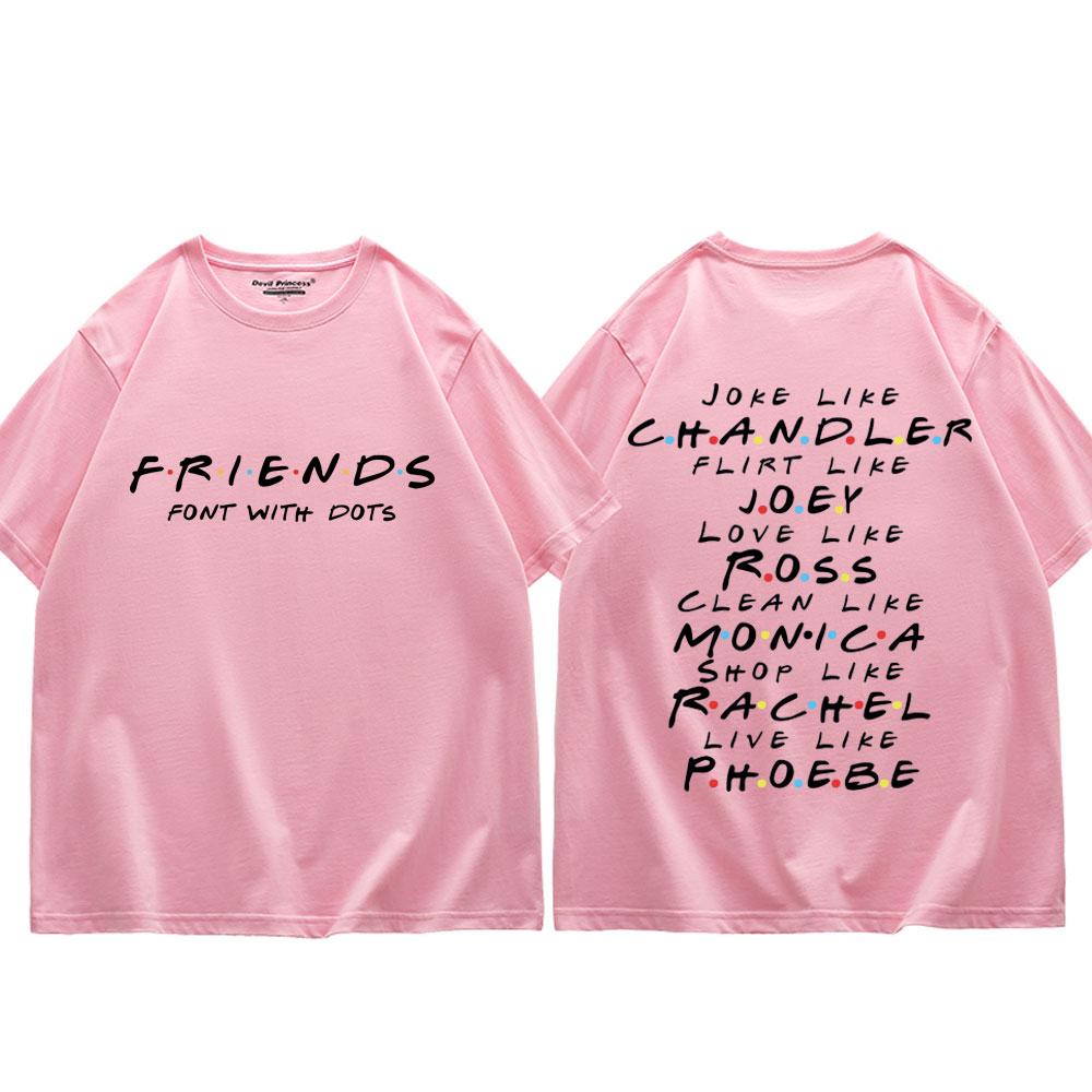 TV Play Friends Series Print Tshirt Mens Womens Fashion Casual Oversized T Shirts Summer Y2k Aesthetics Short Sleeve Tshirts