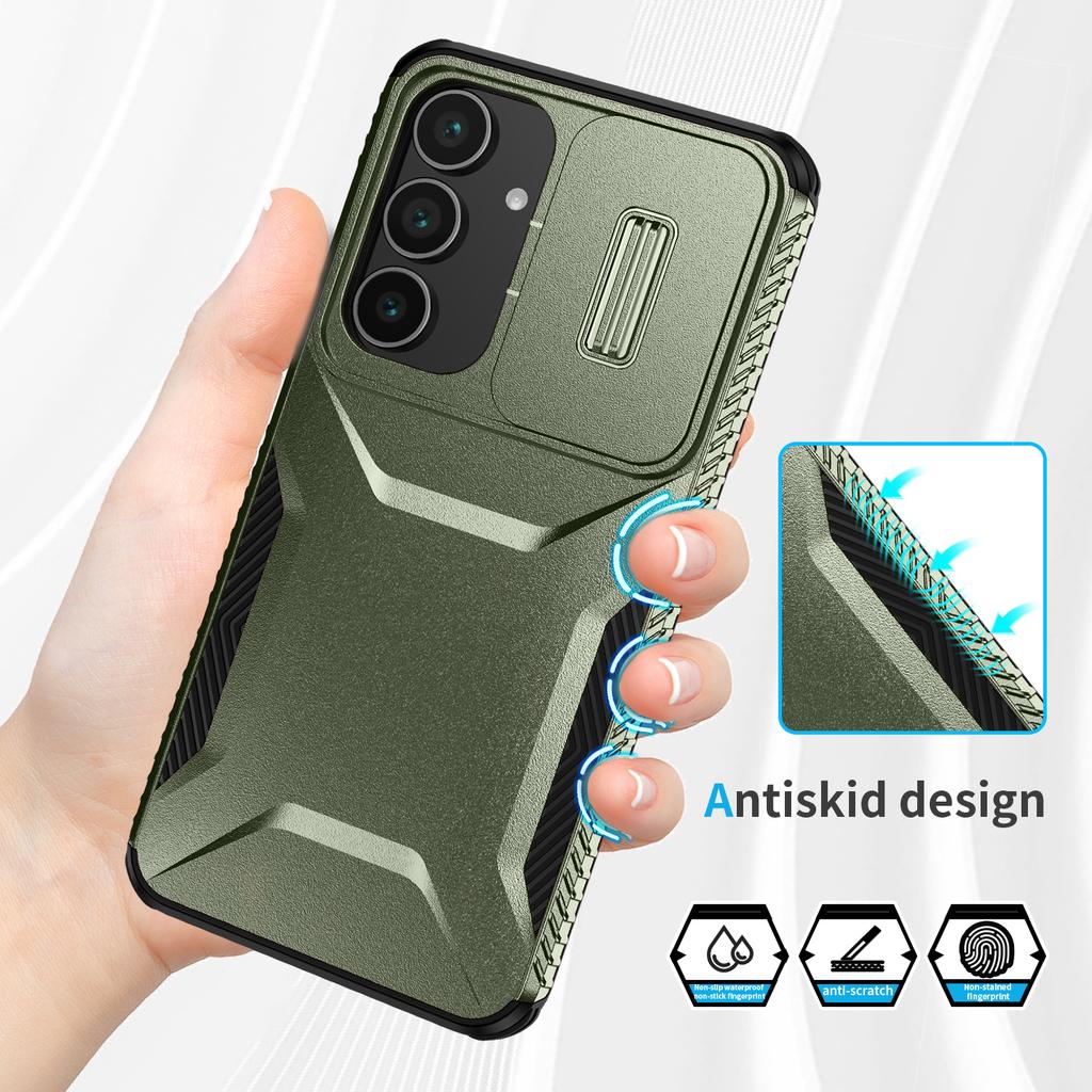 Чехол для Samsung Galaxy S25 FE Camshield TPU+PC Чехол для телефона Нескользящий Боковой край