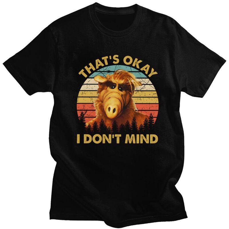 Мужская футболка Alf Thats Okay I Dont Mind, 100% хлопок, повседневная, с изображением инопланетной формы жизни, модные футболки