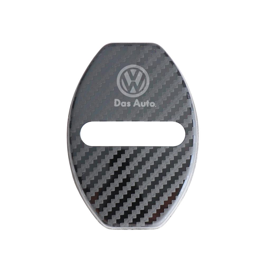 VW 4PCS Car Interior Door Lock Cover Stainless Steel Auto Door Latch Protective Stickers For Volkswagen VW GOLF Polo Beetle Tiguan EO1