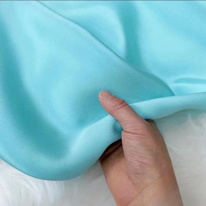 Однотонная 100% шелковая ткань Крэп де Шин 30 момми, тяжелый шелковый крэп, ткань для одежды, платьев, брюк