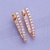 Серьги-клипсы MINTHA, модные модные украшения, полые серьги-гвоздики с кубическим цирконием для женщин, серьги цвета розового золота