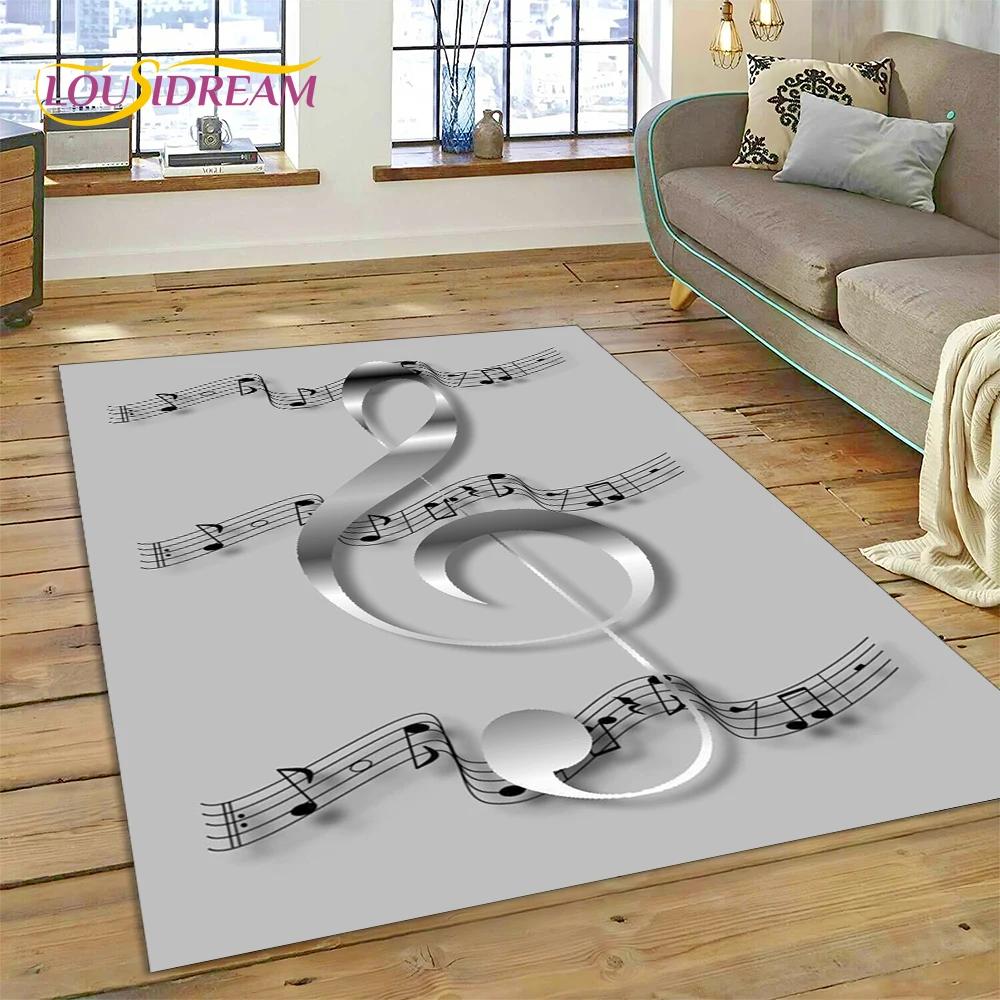 3D Piano Art Творческий ковер с музыкальной нотой для дома Гостиная Спальня Диван Коврик Декор, детский коврик Нескользящий напольный коврик