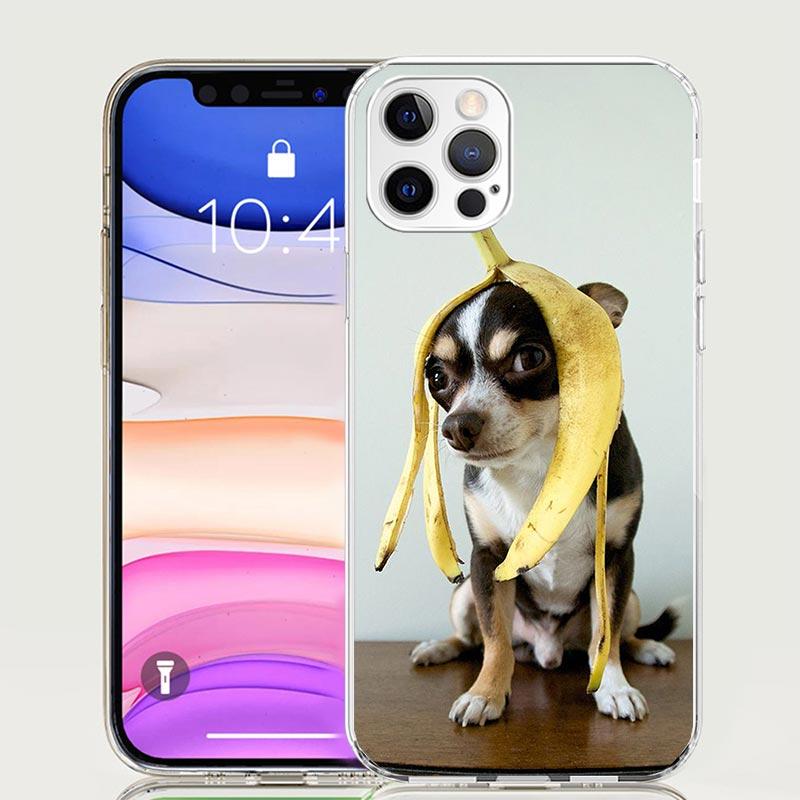 Чехол для телефона с щенком чихуахуа и чашечными собаками для Apple iphone 16 15 14 13 12 Mini 11 Pro Max 16E X XS XR 7 Plus 8 + SE 2020 Tren