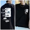 2026 New Year Trendy Printed Cotton Short Sleeved Tshirt for Mens Summer New Style Casual Trendy Brand Trendy Loose