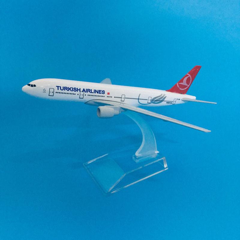 Масштаб 1/400 16 см Модель самолета Turkish Airlines Boeing 777 Самолет Литой металл Самолеты