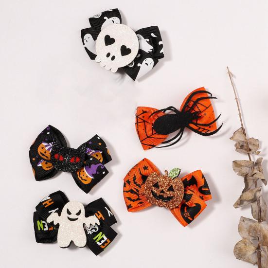2/6 шт., заколка для волос на Хэллоуин, изысканная работа, заколки для волос с бантом на Хэллоуин, милые аксессуары для волос для девочек и женщин