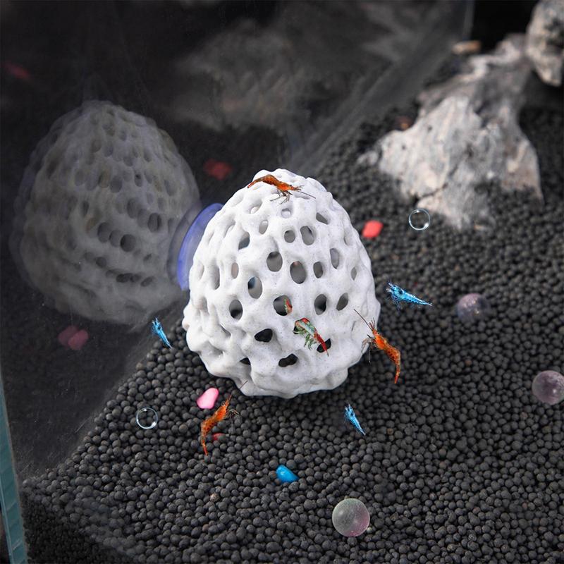 Shrimp Hides for Aquarium Shrimp Fish Tank Decoration Betta Fish Hide Cave for Small Fish Porous Stable Aquarium Hideouts Cave