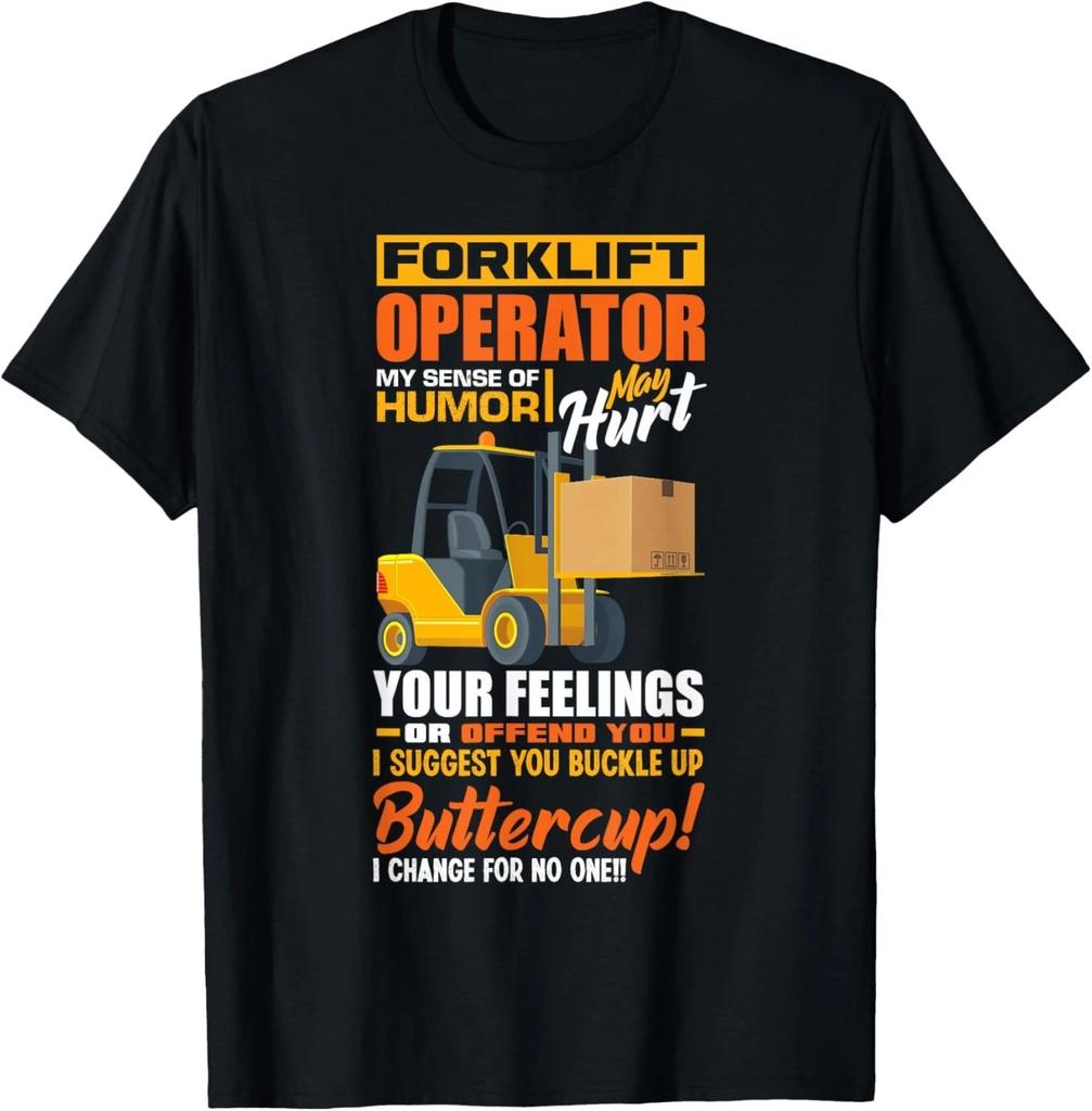 Forklift Operator My Sense Of Humor Funny Forklift Driver Gift Unisex T-Shirt