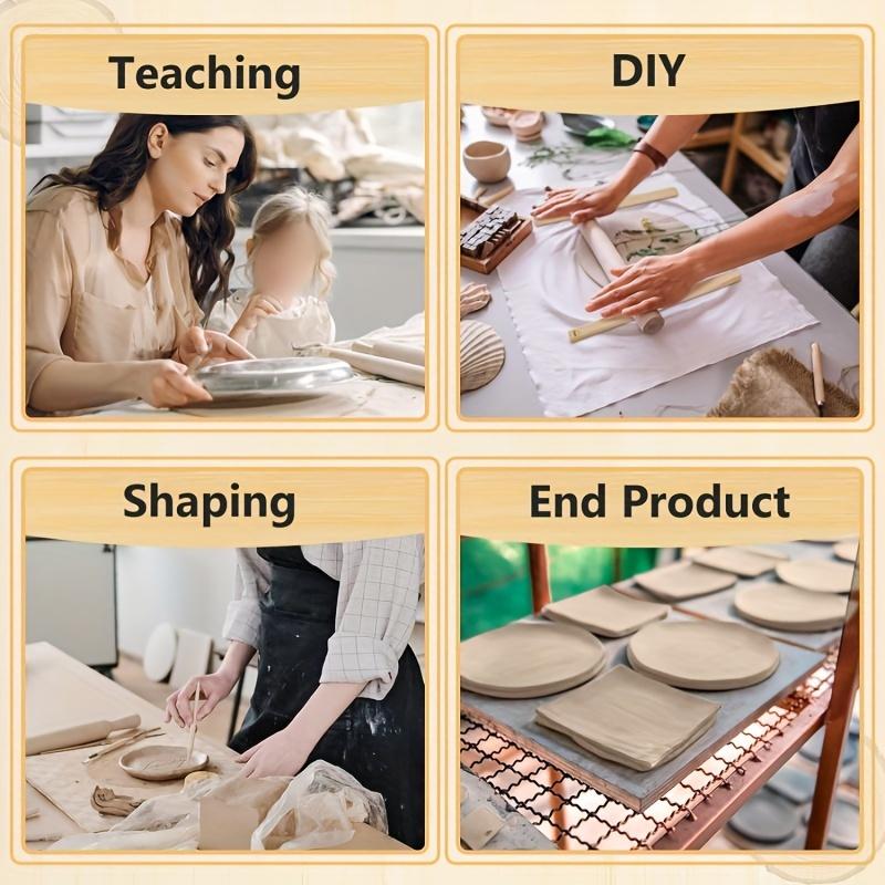 Premium 10-Piece Wooden Rolling Pin Guides Set for Ceramics and Pottery Clay Crafting