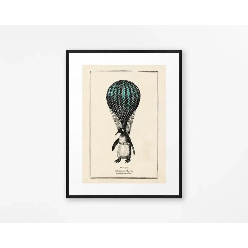 Funny Vintage Penguin Posters and Prints Surreal Animal Quirky Patent Wall Art Picture Canvas Painting Room Home Decor Cuadros