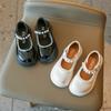 Girl's Pearl Shallow Soft Leather Flat Shoes Children Princess Shoes Birthday Wedding Party Toddler Kids Shoes