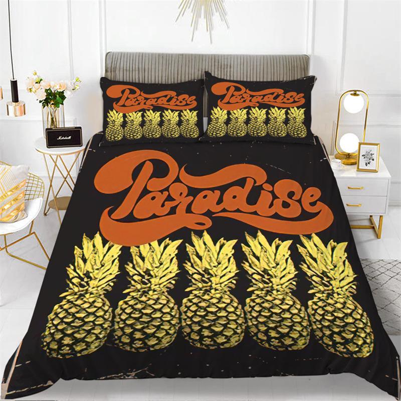 Cute Chic Fruit Bedding Collection For Kids Girls Boys Room Decor Tropical Pineapple Cherry Pomegranate Print Duvet Cover Pillowcases