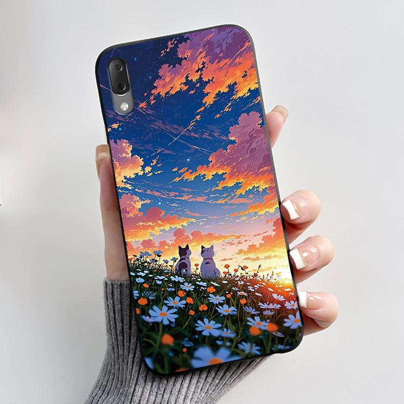 Чехол для Sony Xperia L3 / L4 Чехол-оболочка Ударопрочный Бампер Эстетичный Роскошный Милый Крутой Для Мальчиков Девочек Мягкий Силикон Матовая Задняя Крышка