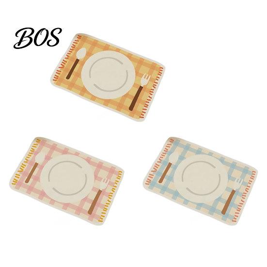 Cafe Style Placemats Rectangular Plaid Placemat, Heat Resistant Non-Slip Colorful Dining Cute Tableware Placemat Patterns, Artificial Leather