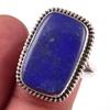 Natural Lapis Lazuli Gemstone Handmade 925 Solid Sterling Silver Ring S.9 U0U64