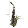 Винтажный стиль Bb Сопрано Саксофон Саксофон Латунный материал Деревянный духовой инструмент с футляром для переноски Перчатки