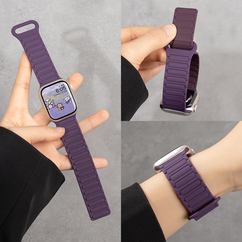 Силиконовый ремешок Jingyi для Apple Watch S7/S8/S9/S11 и iWatch10 с магнитной застежкой
