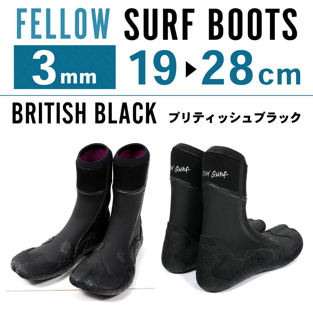 FELLOW Surf Fleece Surfing Japanese British 24 см сапоги, 3 мм, теплые, подкладка, мужские, женские, сапоги, зимние, стандартные, SUP, полусухие, гидрокостюм, черные,