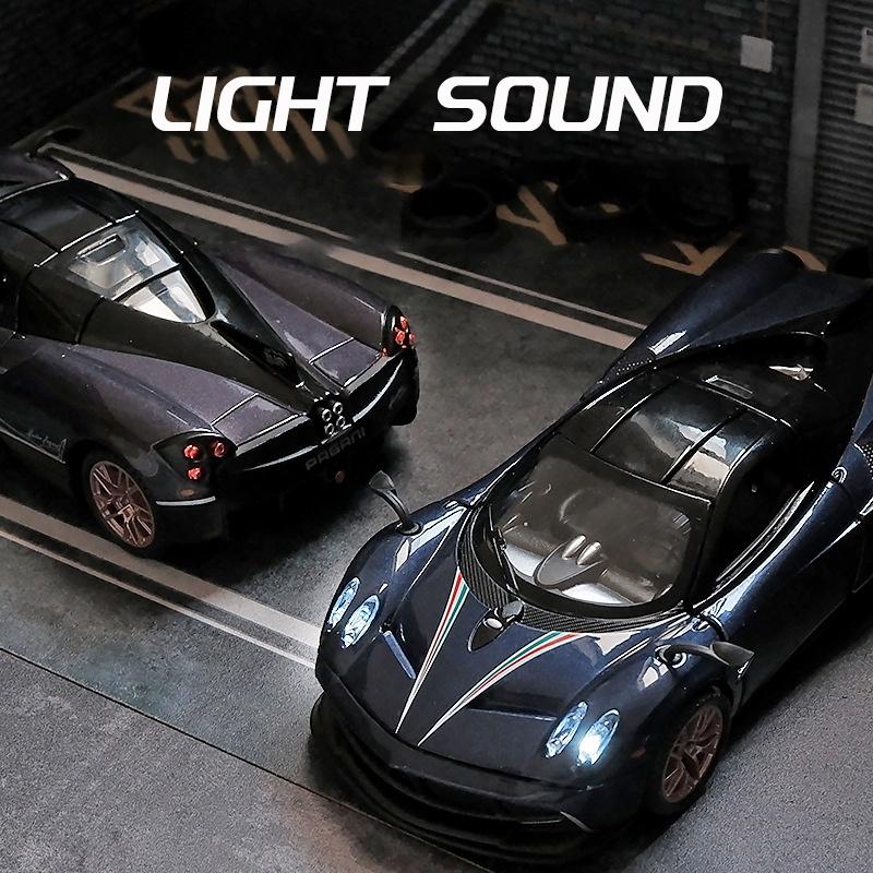 RUM1:32 Scale Pagani Huryra Dinastia Alloy Car Model Light & Sound effect diecast car Toys for Boys baby toys birthday gift car toys kids toys car