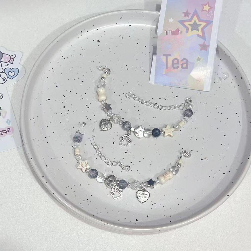 Браслет из костей в виде когтя котенка Oxygen-Star: Высококачественный универсальный аксессуар ручной работы из бисера для женщин