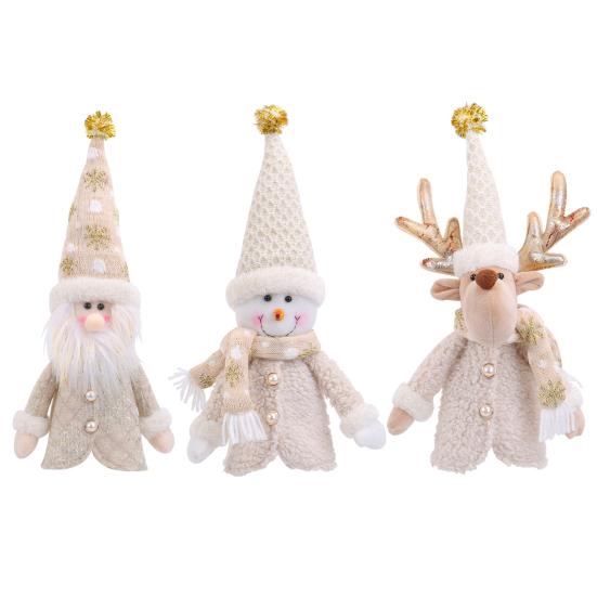 Рождественский чехол на винную бутылку 3D плюшевый Санта, олень, снеговик, топпер для бутылки шампанского, рождественский мешок для бутылки красного вина для праздничного декора обеденного стола