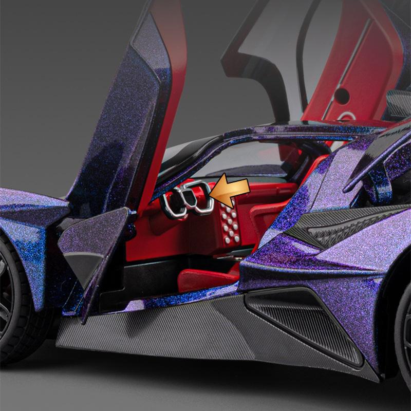 1/18 Apollo Project EVO Сплав Концепт Спортивный Автомобиль Модель Литые Металлические Трековый Гоночный Автомобиль Транспортные Средства Модель Звук Свет Детские Игрушки Подарок