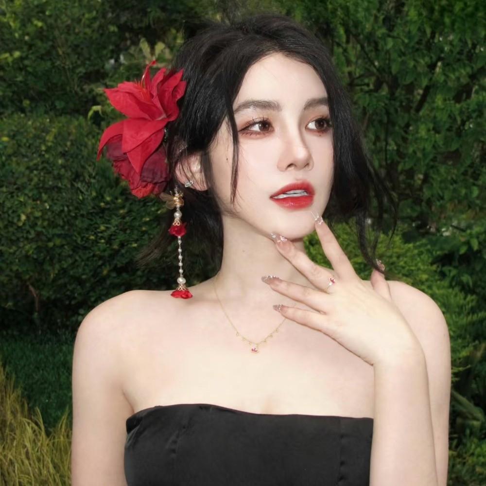 Ancient Style Hanfu Hair Accessories Colorful Flower Hairpin Chinese Style Hair Clip Cheongsam