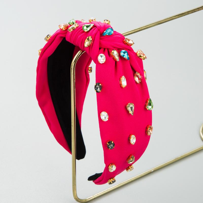 Повязка на голову высокого качества, полный воротник, женский многоцветный широкий обруч для волос с узлом