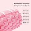 Pink EVA Foam Yoga Massage Roller with Textured Design