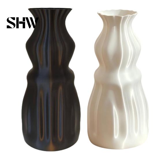 Creative Interior Decoration 3D Printed Flower Vase, Modern Decorative Minimalist Container, Artistic Vase with Flowing Light Floral Arrangement