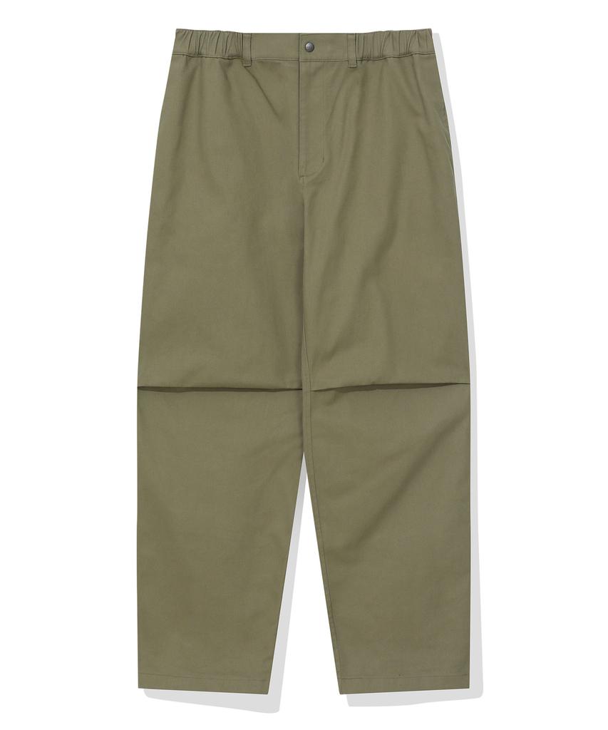 BEENTRILL Easy Cotton Wide Pants (Khaki)
