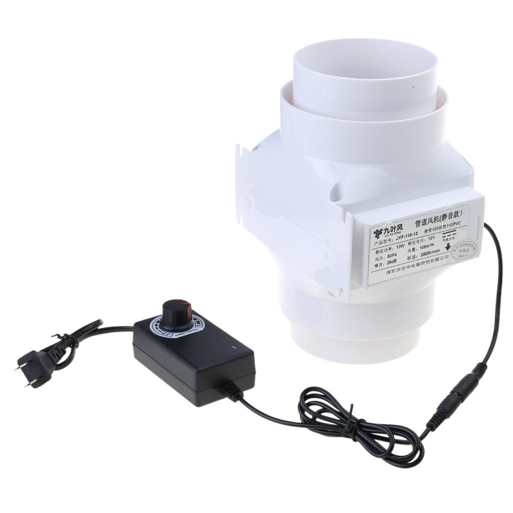 Всасывающий вытяжной вентилятор 13 Вт, канальный вентилятор с регулируемой скоростью, вытяжка воздуха для домашней ванной комнаты, кухни